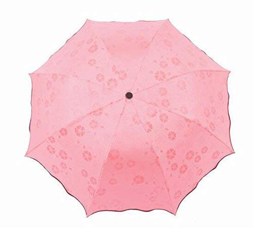 Water Magic Umbrella : 3 Fold Anti UV Protection, Beautiful Wave Design Solid Color Umbrella