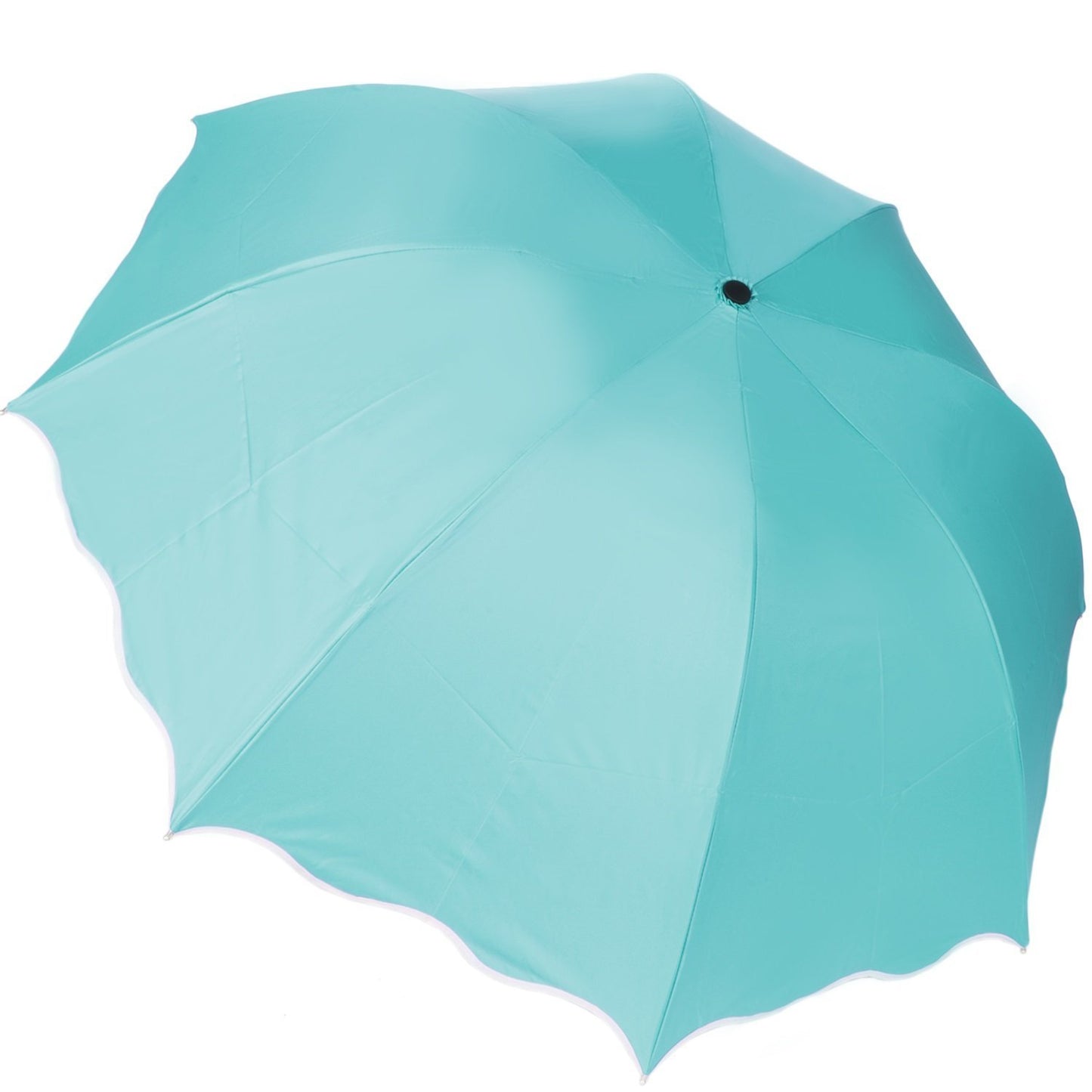 Water Magic Umbrella : 3 Fold Anti UV Protection, Beautiful Wave Design Solid Color Umbrella