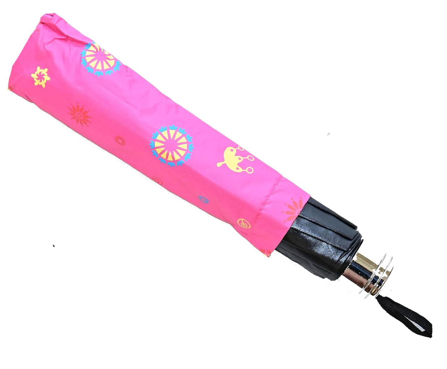 COMPACT 3 FOLD SUN/RAIN PRINTED UV PROTECTION UMBRELLA FOR WOMEN , Pack of 1