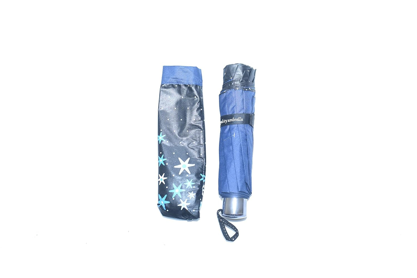FloralPrinted 3 Fold Anti-Uv,Inner Solid Color Women Compact Umbrella,Pack of 1