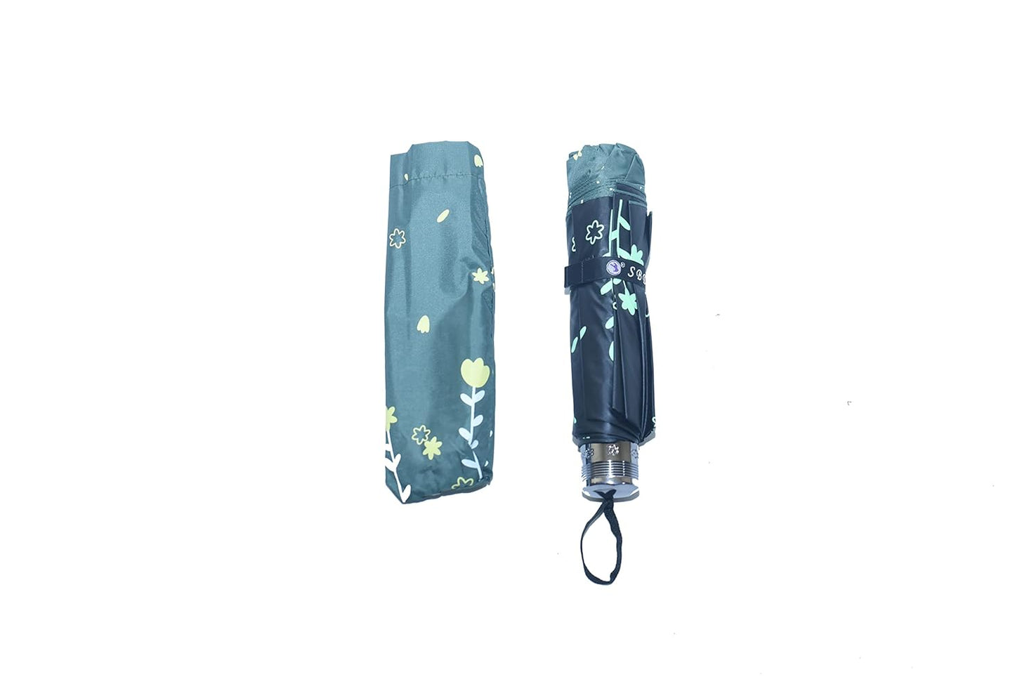 Double Printed 3 Folding Anti-Uv Sun/Rain Women Compact Umbrella, Pack of 1