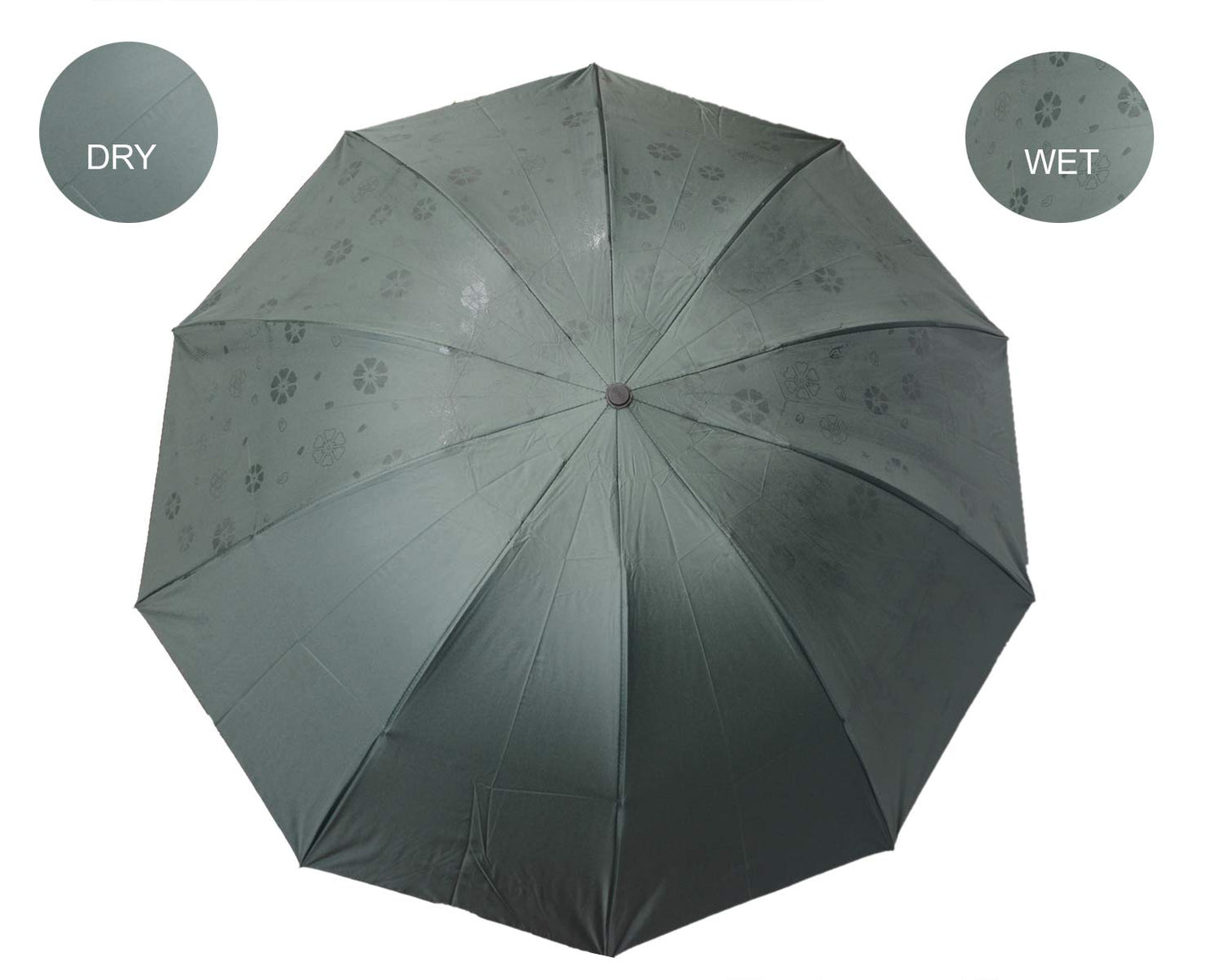 Water Begin Bloom Magic Compact Sun Travel Umbrellas for Women, Best Size, Anti-Uv Dome Shape, Sun/Rain Umbrella (Pack of 1)