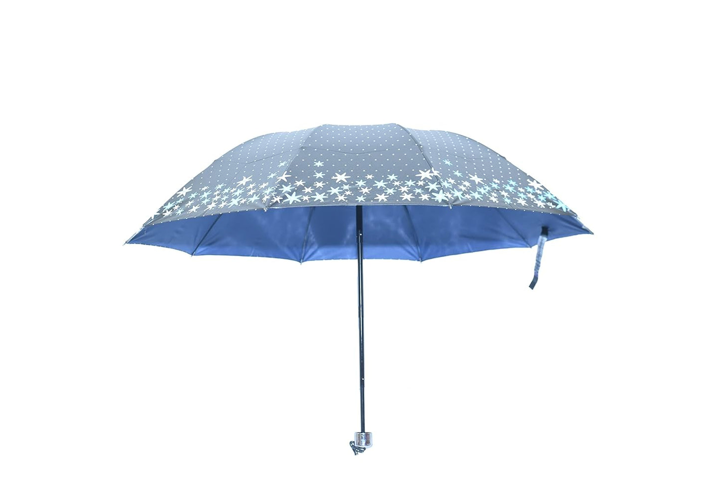 FloralPrinted 3 Fold Anti-Uv,Inner Solid Color Women Compact Umbrella,Pack of 1