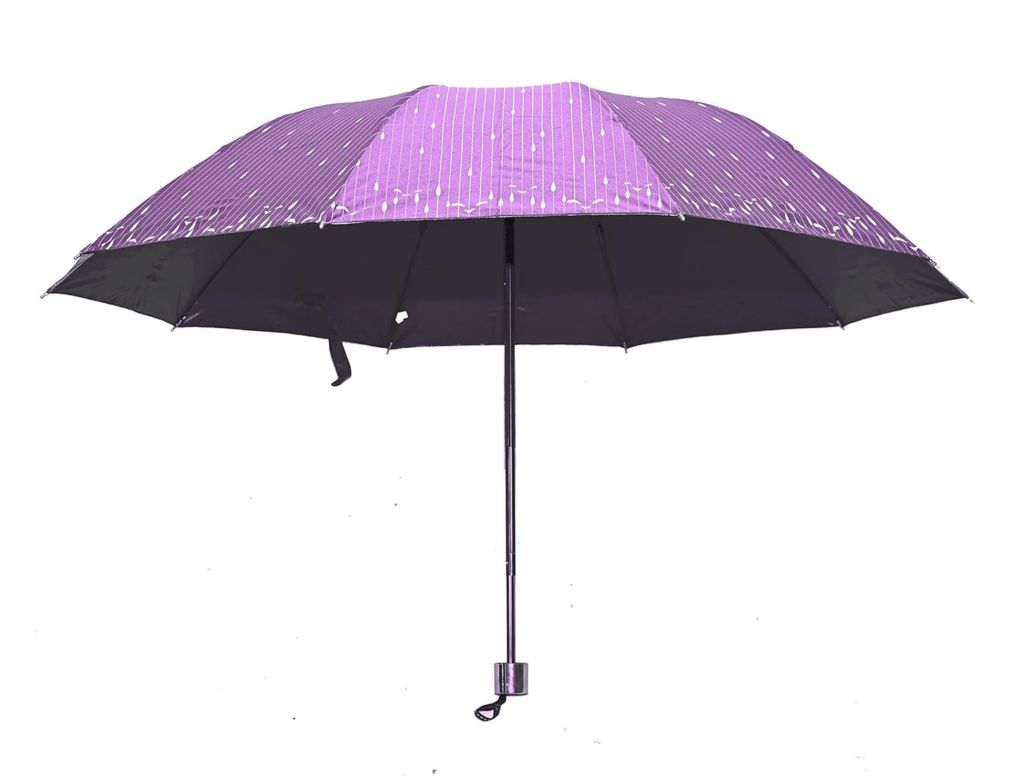 Drops Printed Anti Uv/Rain 3 Folding Umbrella, Pack Of 1