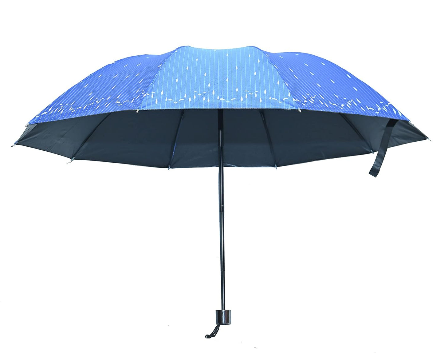 Drops Printed Anti Uv/Rain 3 Folding Umbrella, Pack Of 1