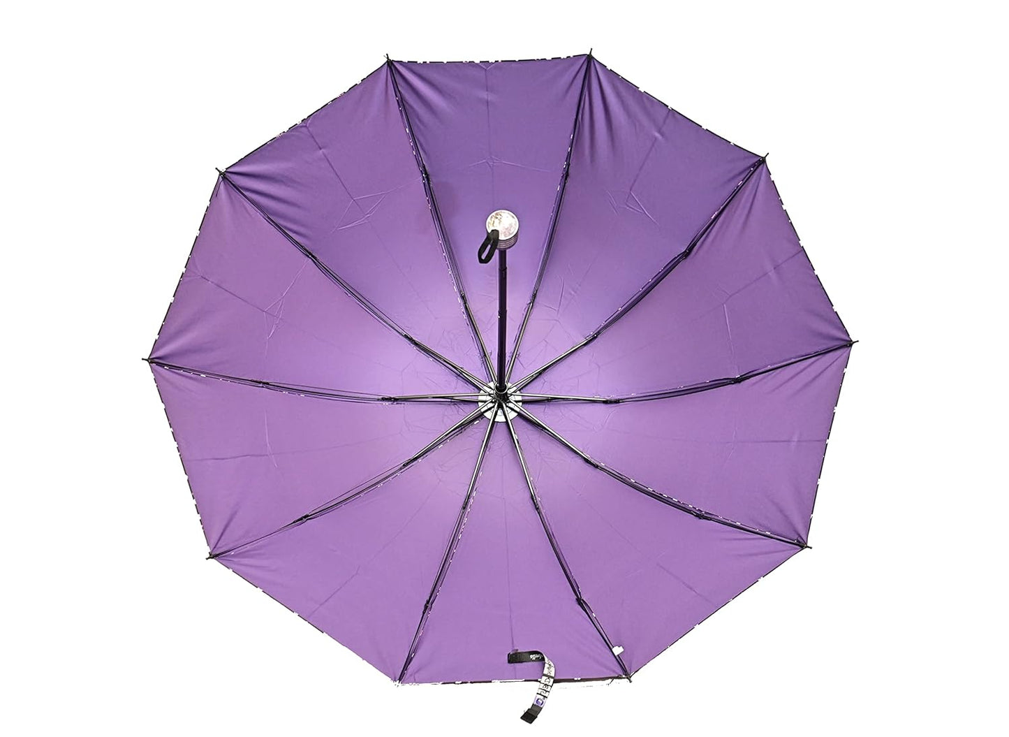 FloralPrinted 3 Fold Anti-Uv,Inner Solid Color Women Compact Umbrella,Pack of 1