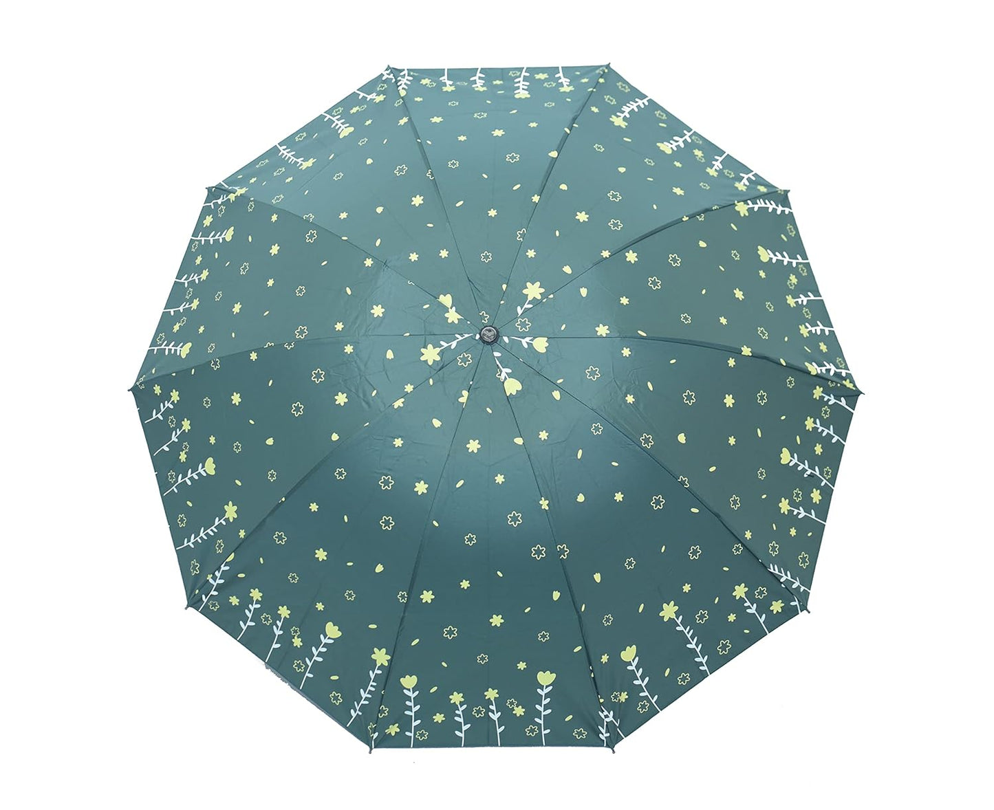 Double Printed 3 Folding Anti-Uv Sun/Rain Women Compact Umbrella, Pack of 1