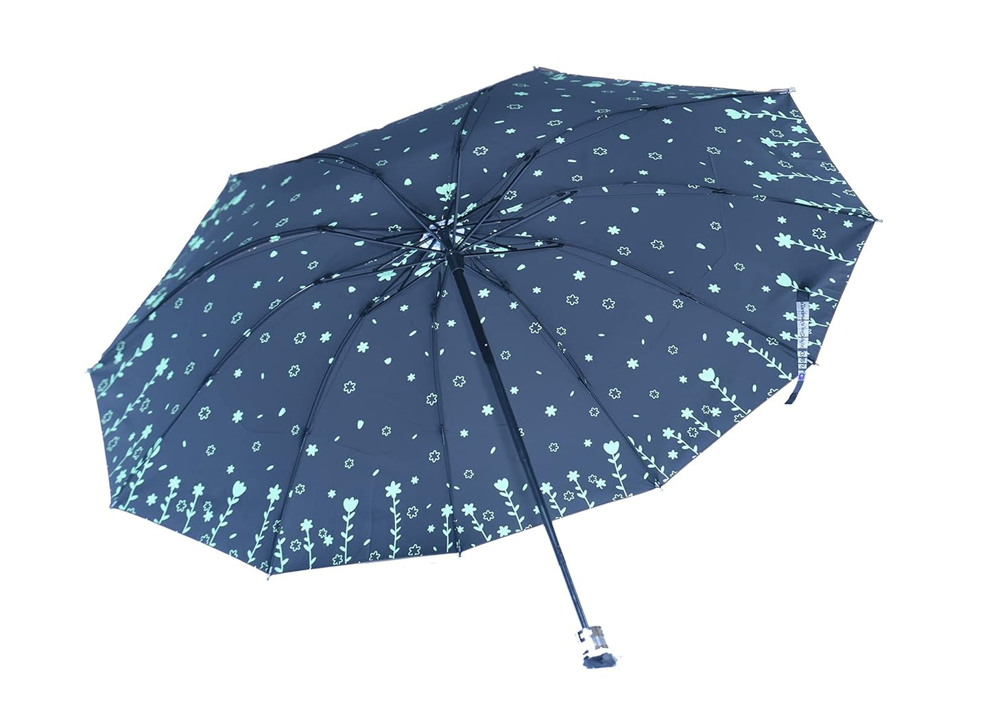 Double Printed 3 Folding Anti-Uv Sun/Rain Women Compact Umbrella, Pack of 1