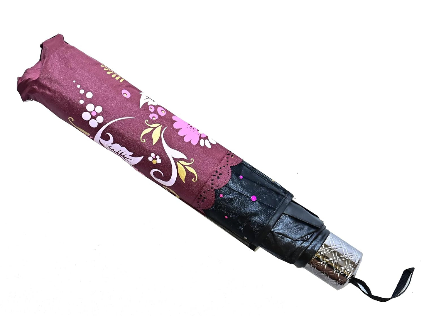 Xyro-Cutting-Edge Netted border Sun/Rain Women Floral Printed Umbrella Pack Of 1