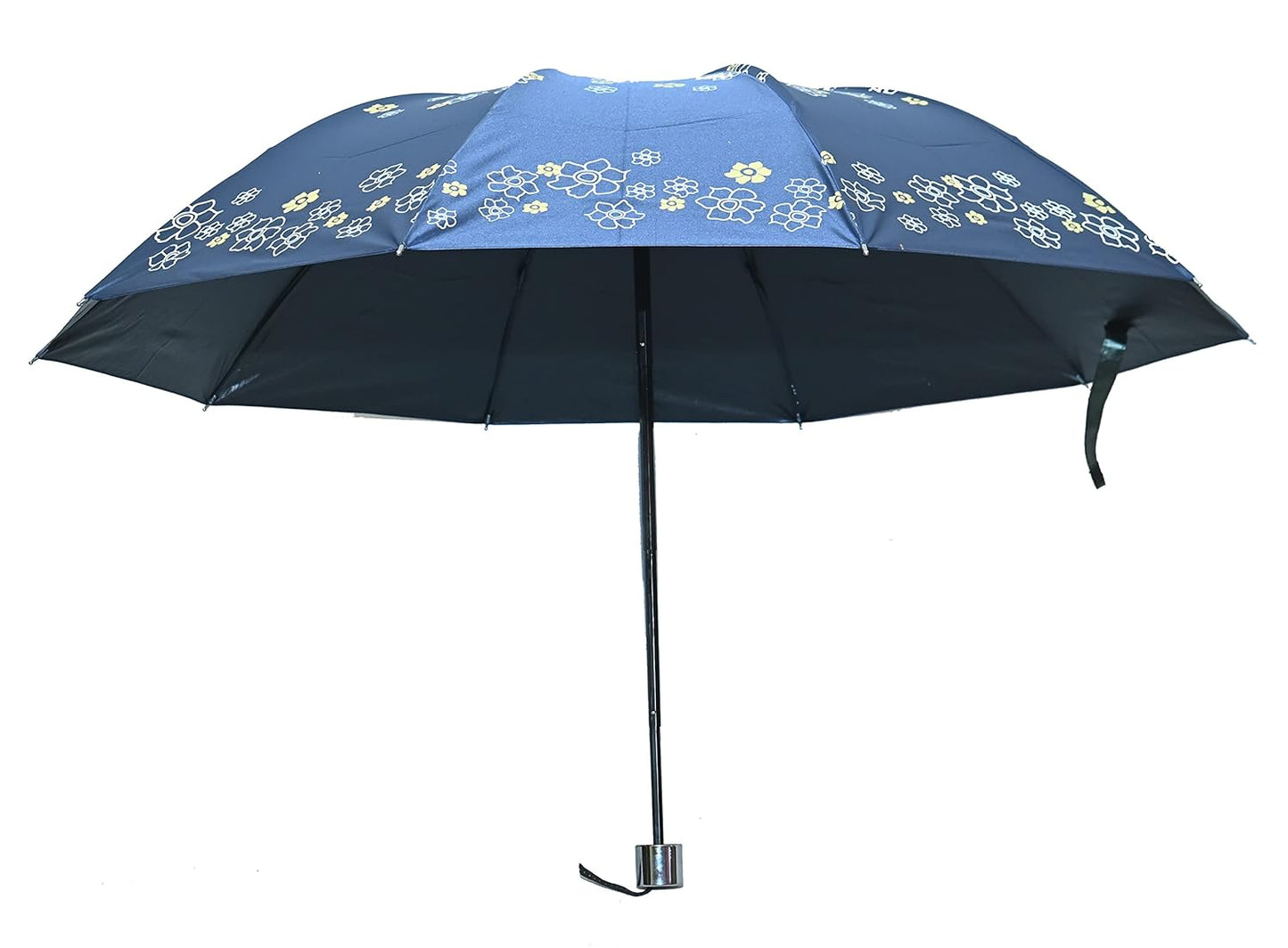 Rose Print Anti Uv/Rain 3 Folding Umbrella, Pack Of 1
