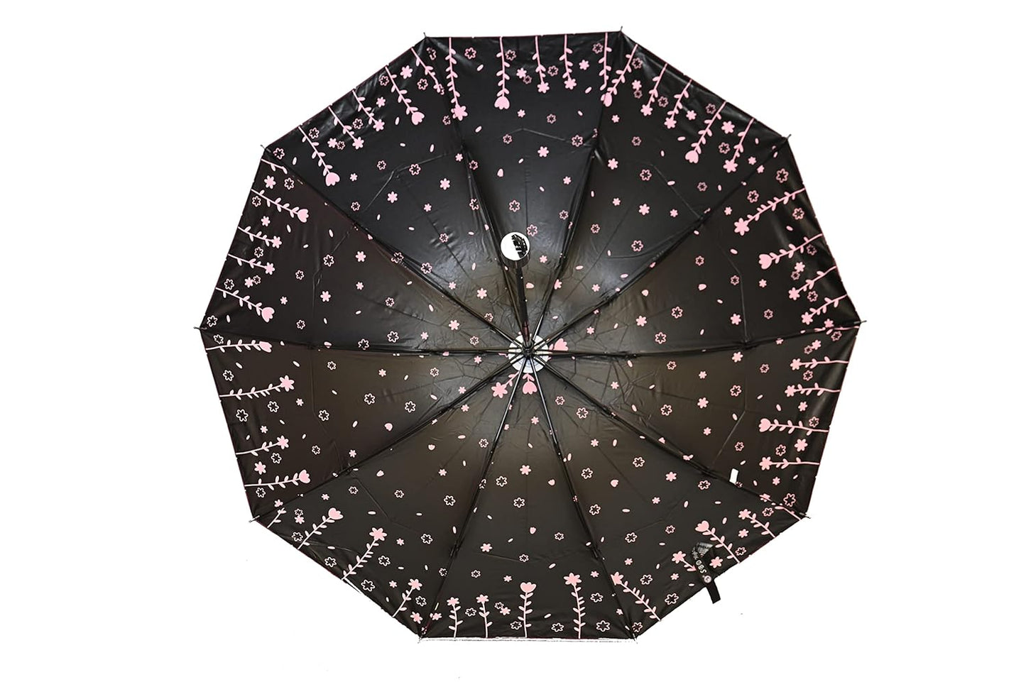 Double Printed 3 Folding Anti-Uv Sun/Rain Women Compact Umbrella, Pack of 1