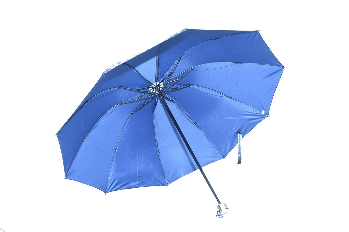 FloralPrinted 3 Fold Anti-Uv,Inner Solid Color Women Compact Umbrella,Pack of 1