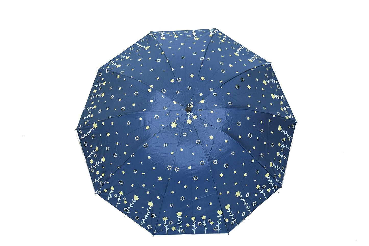 Double Printed 3 Folding Anti-Uv Sun/Rain Women Compact Umbrella, Pack of 1