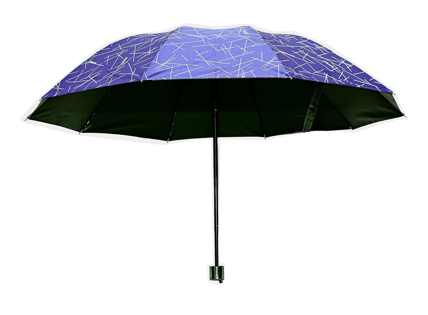 Printed 3 Fold ANTI UV/Rain Compact Umbrella,Pack Of 1