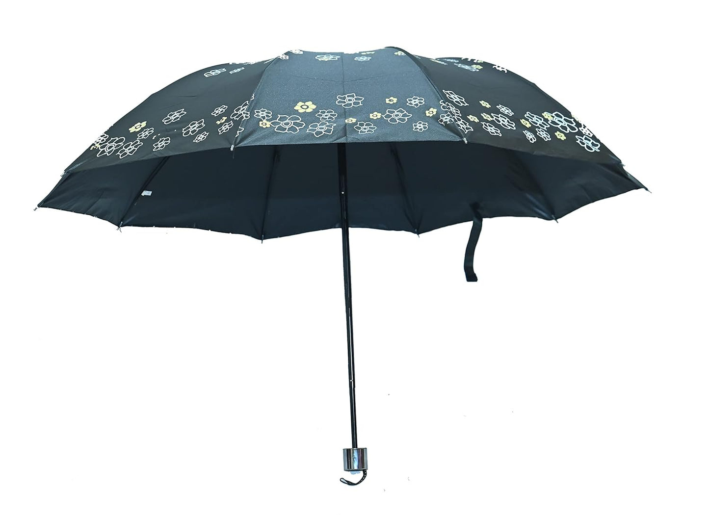 Rose Print Anti Uv/Rain 3 Folding Umbrella, Pack Of 1