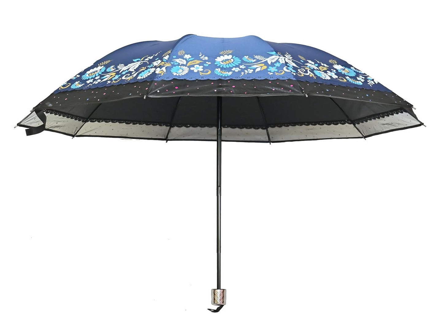 Xyro-Cutting-Edge Netted border Sun/Rain Women Floral Printed Umbrella Pack Of 1