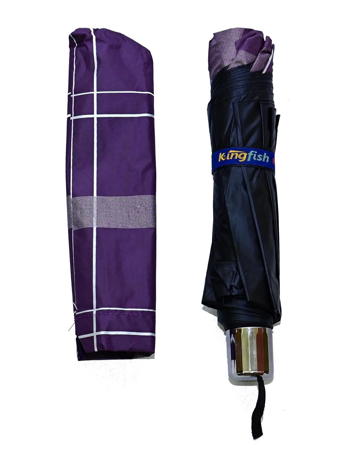 WIND PROOF CHECKED UNISEX DOME SHAPE XXXL SIZE UV PROTECTION UMBRELLA, PACK OF 1