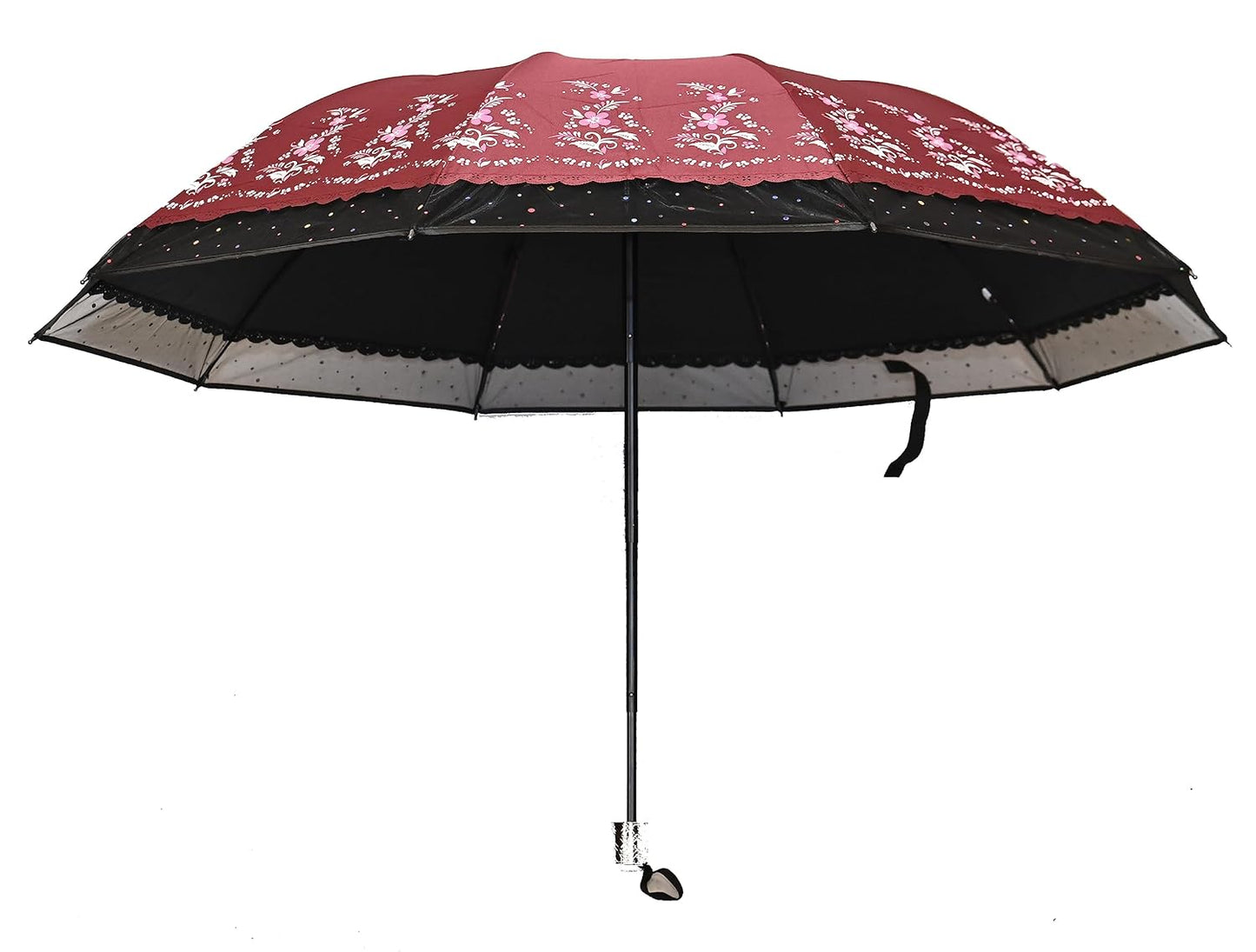 PROTECTIVE Printed Anti-UV 3Folding Umbrella with Net border