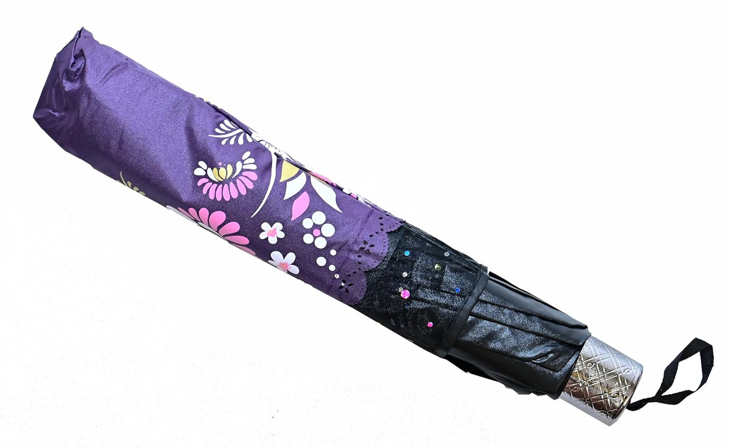Xyro-Cutting-Edge Netted border Sun/Rain Women Floral Printed Umbrella Pack Of 1