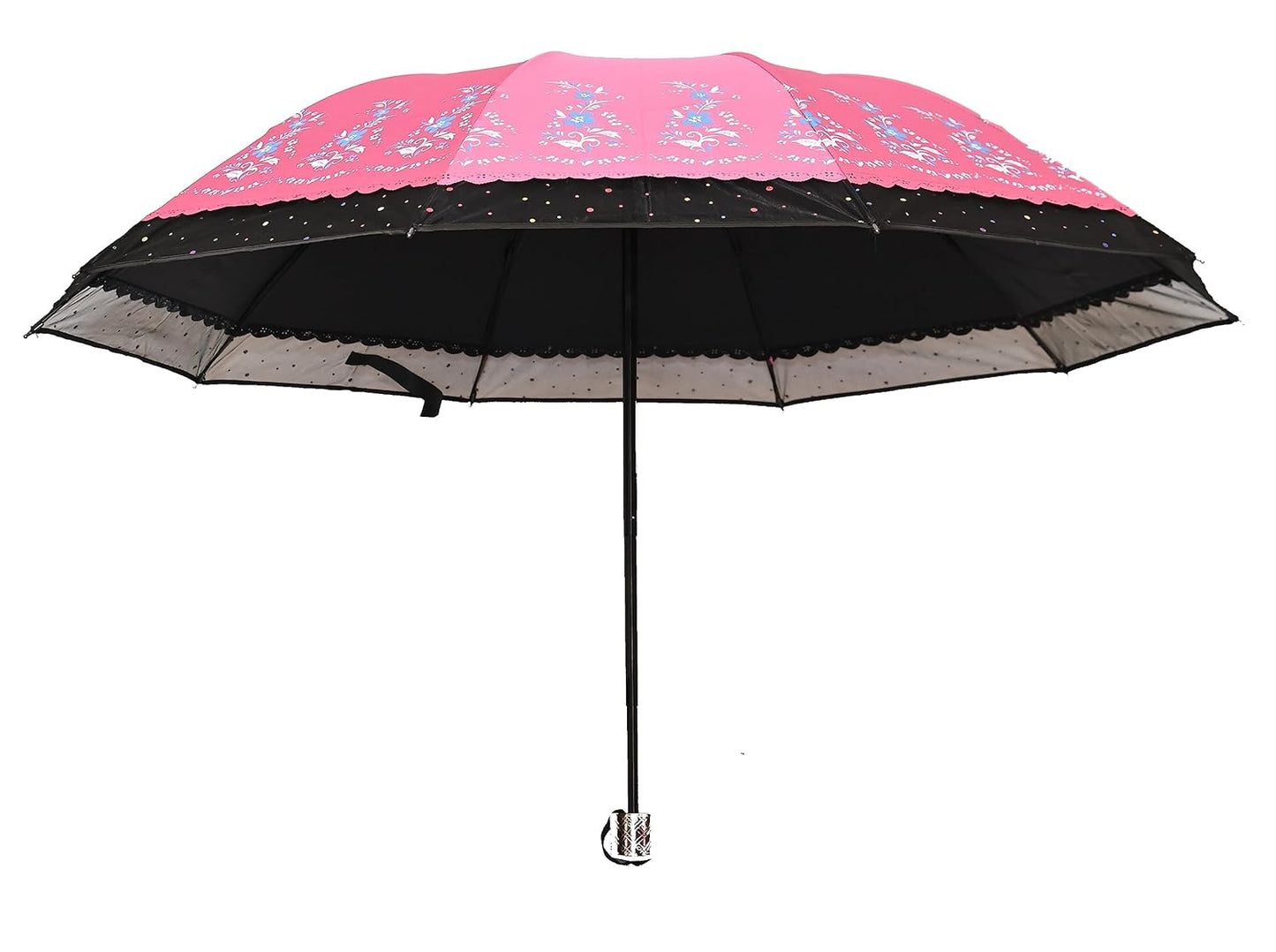 PROTECTIVE Printed Anti-UV 3Folding Umbrella with Net border