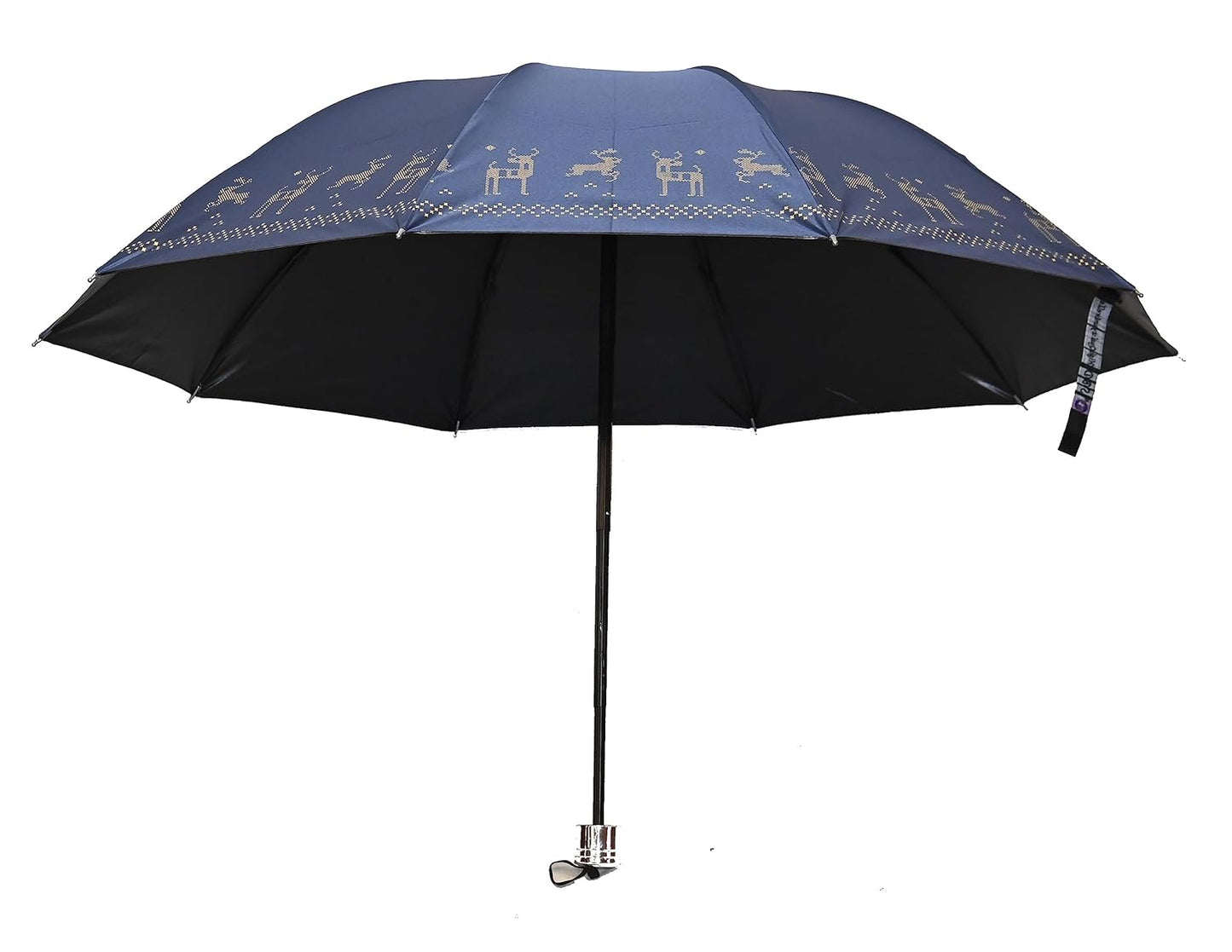 Metallic Golden print 3 fold Anti Uv Umbrella for women , Pack of 1