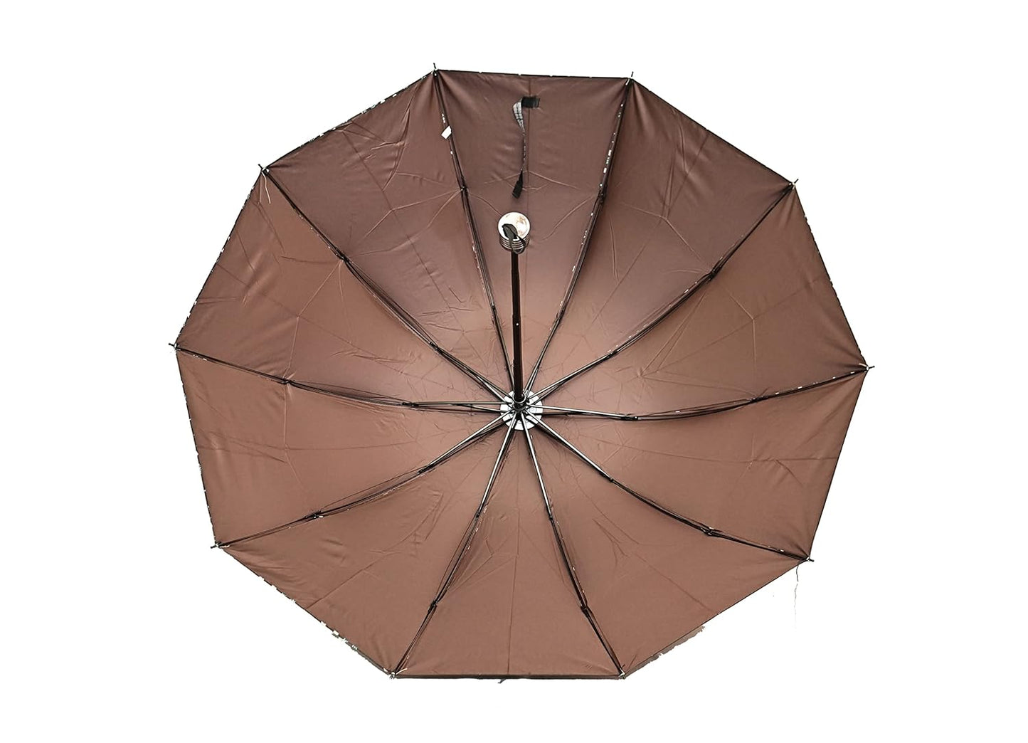 FloralPrinted 3 Fold Anti-Uv,Inner Solid Color Women Compact Umbrella,Pack of 1