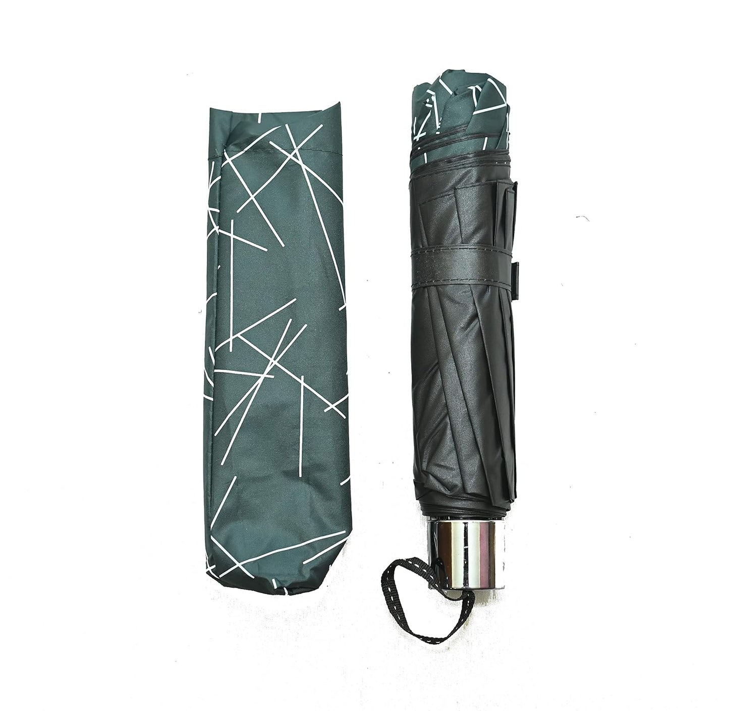 Printed 3 Fold ANTI UV/Rain Compact Umbrella,Pack Of 1