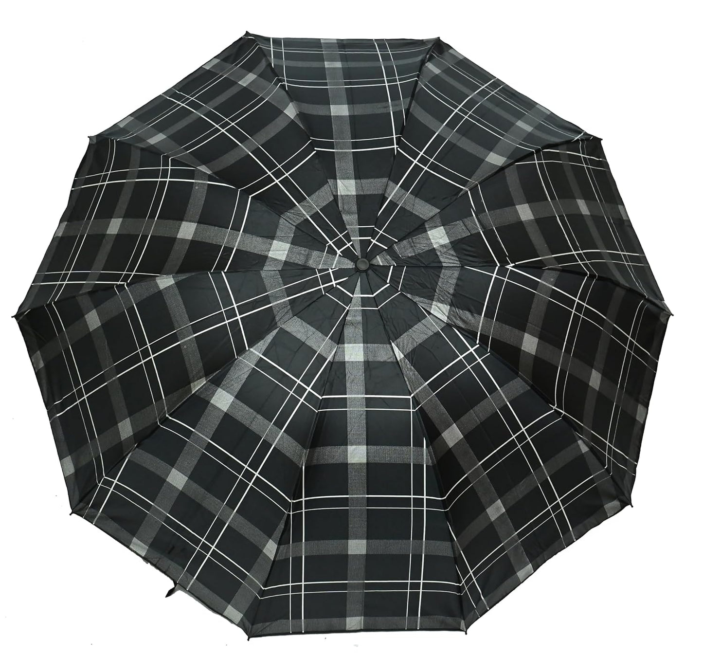 WIND PROOF CHECKED UNISEX DOME SHAPE XXXL SIZE UV PROTECTION UMBRELLA, PACK OF 1