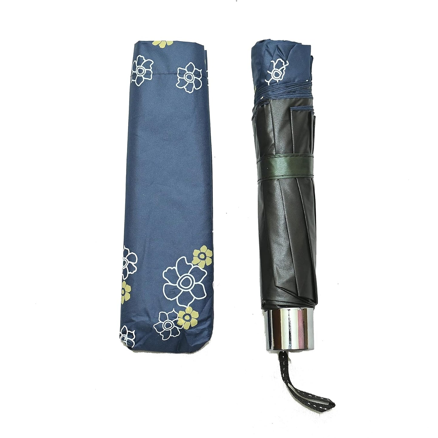Rose Print Anti Uv/Rain 3 Folding Umbrella, Pack Of 1