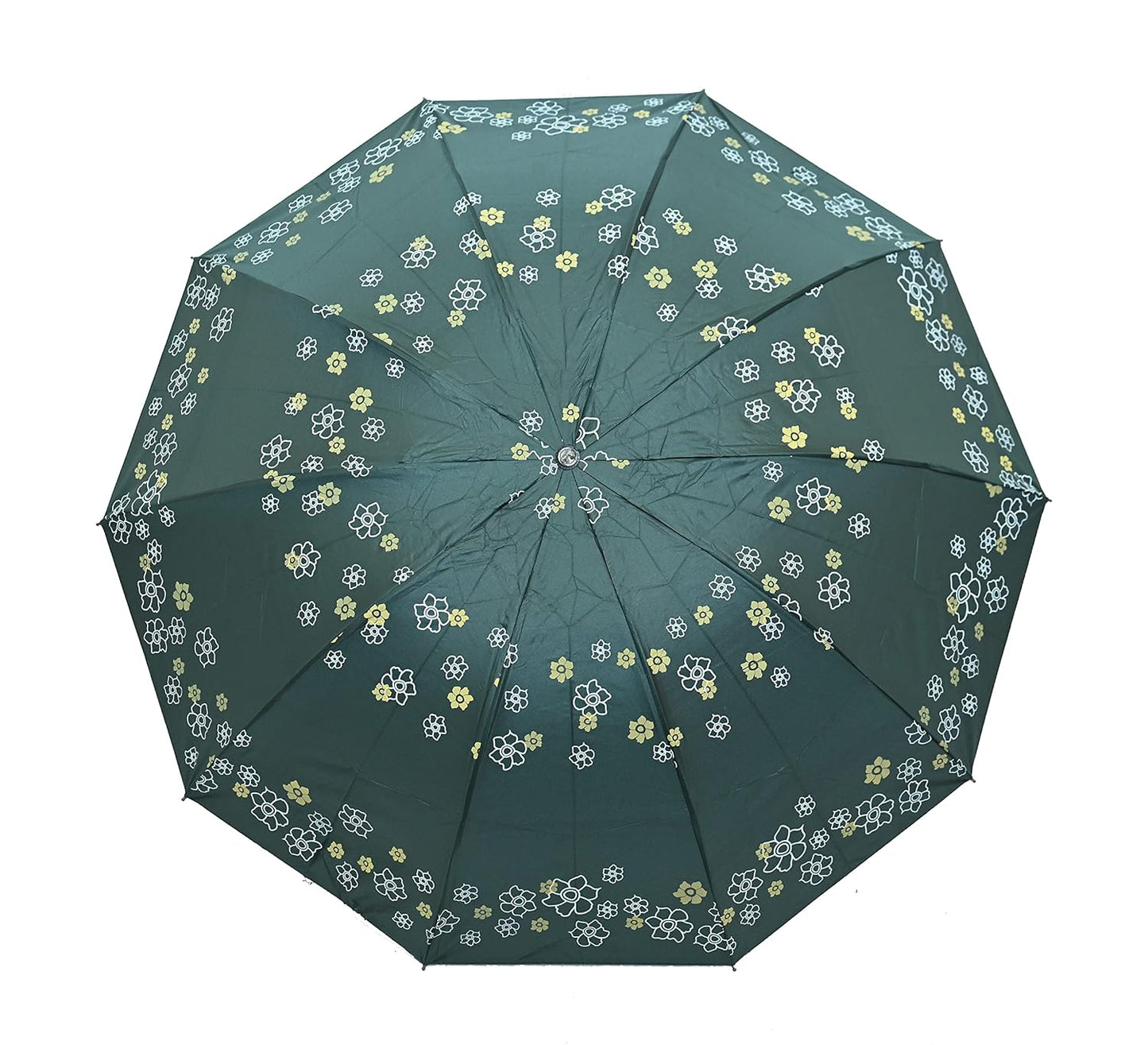 Rose Print Anti Uv/Rain 3 Folding Umbrella, Pack Of 1