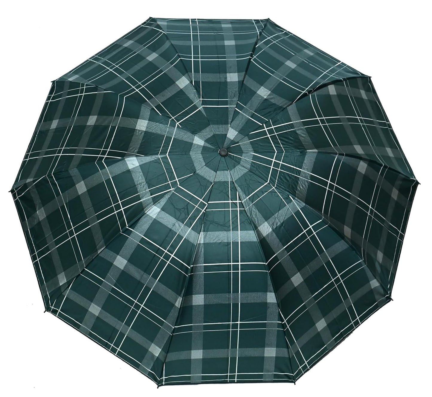 WIND PROOF CHECKED UNISEX DOME SHAPE XXXL SIZE UV PROTECTION UMBRELLA, PACK OF 1