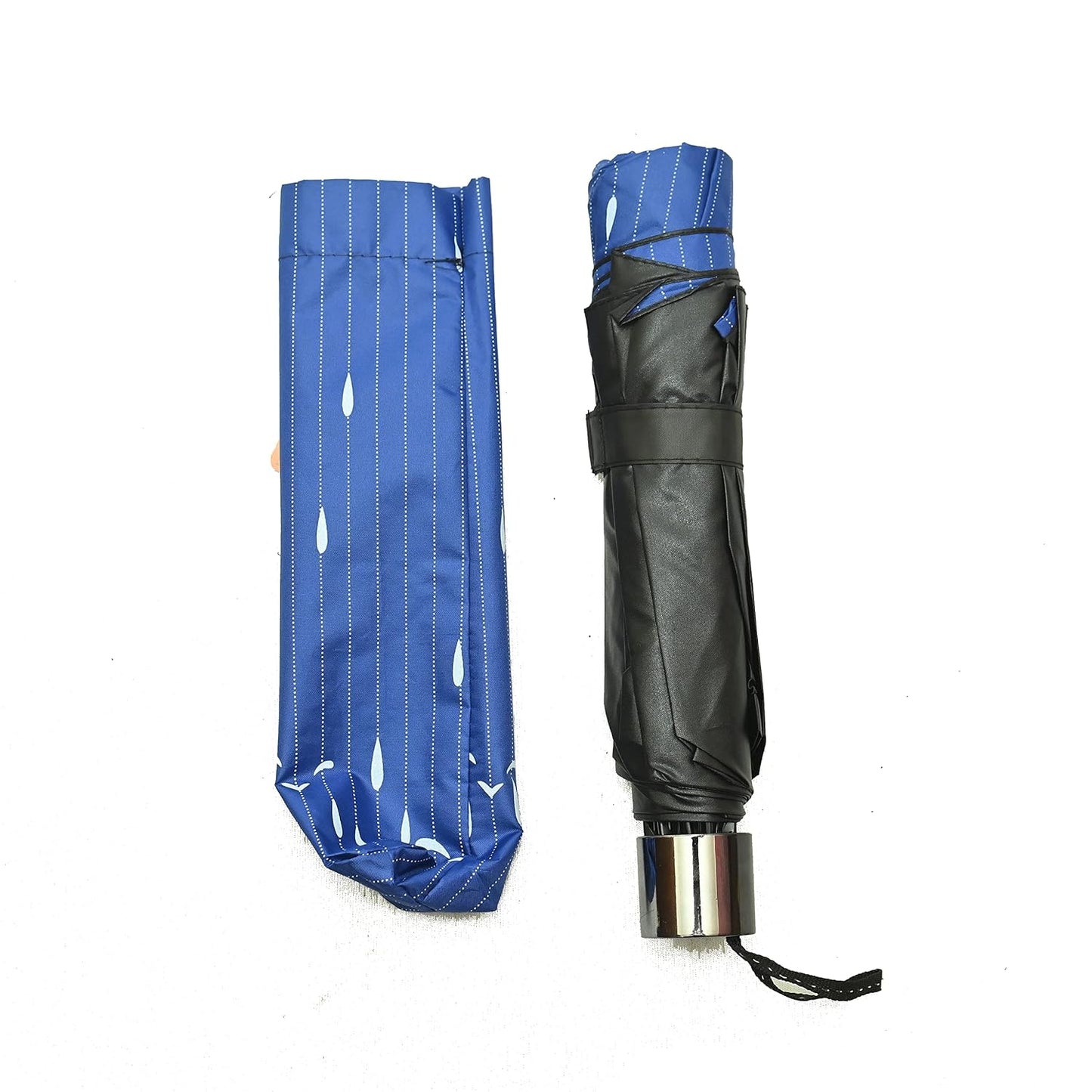 Drops Printed Anti Uv/Rain 3 Folding Umbrella, Pack Of 1