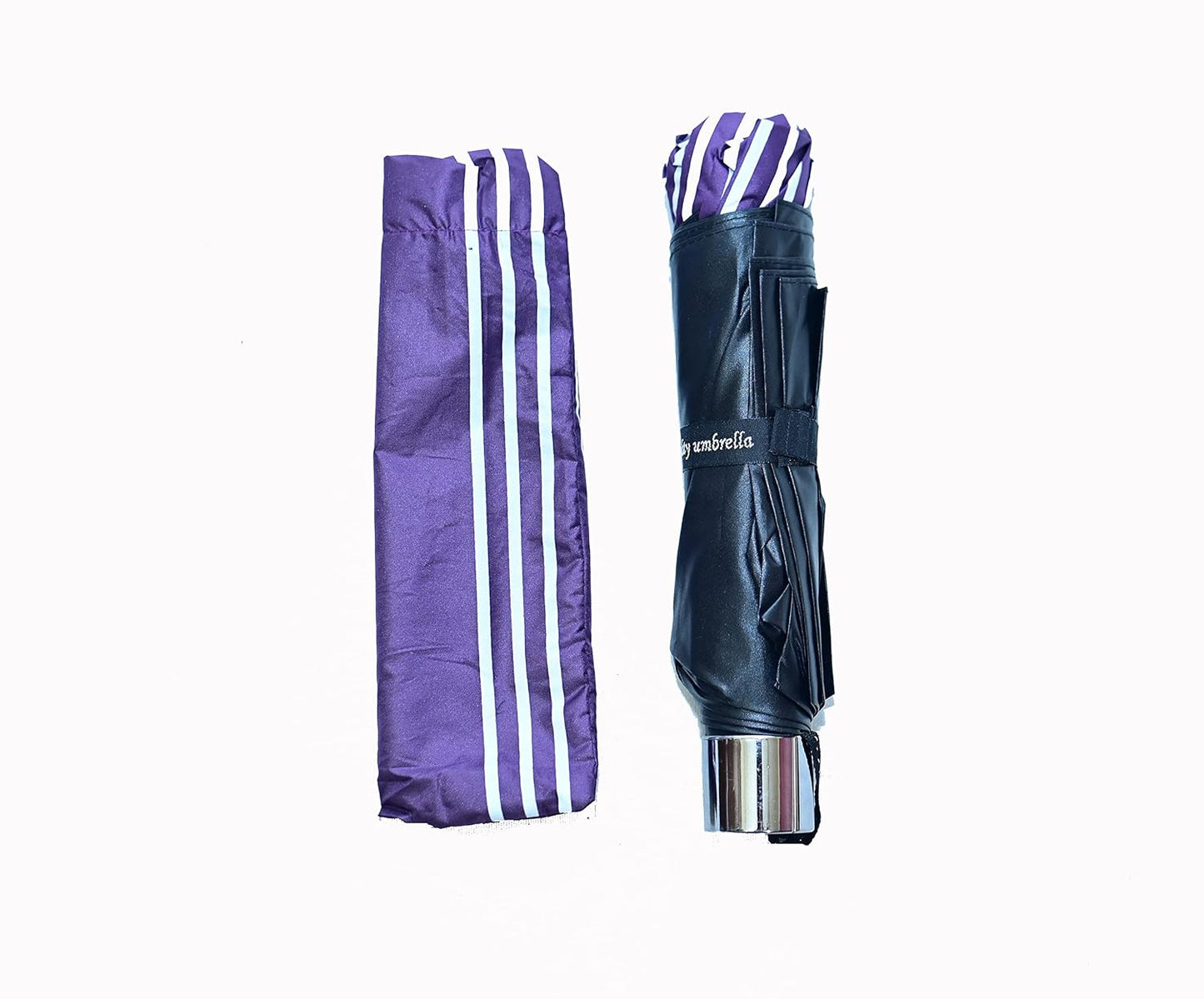 Printed 3 Folding Anti-Uv Sun/Rain Womens Compact Umbrella, Pack of 1