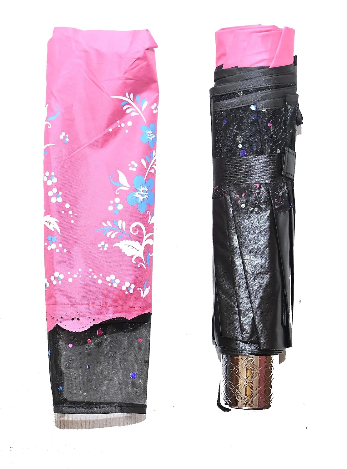 PROTECTIVE Printed Anti-UV 3Folding Umbrella with Net border