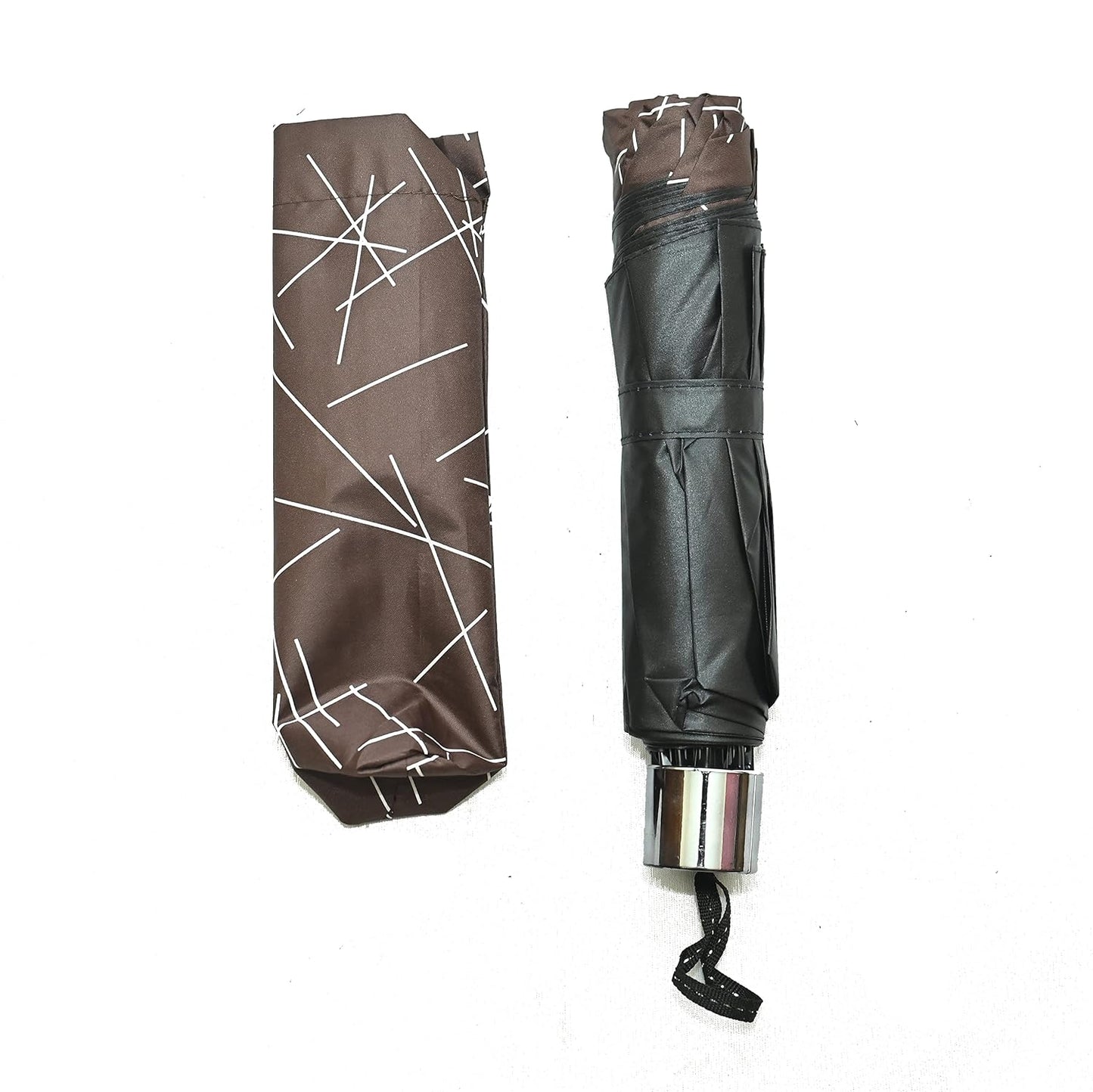 Printed 3 Fold ANTI UV/Rain Compact Umbrella,Pack Of 1