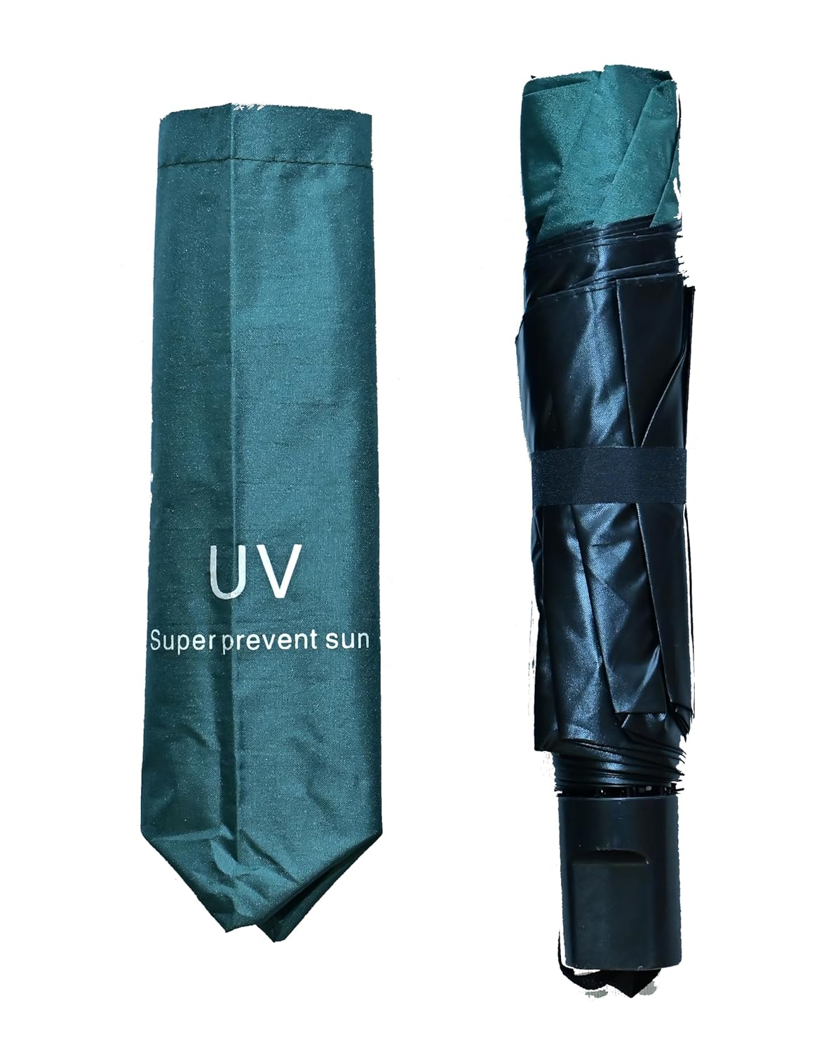 SOLID COLOR UV PROTECTION COMPACT EASY TO CARRY UNISEX 3 FOLD UMBRELLA,Pack Of 1