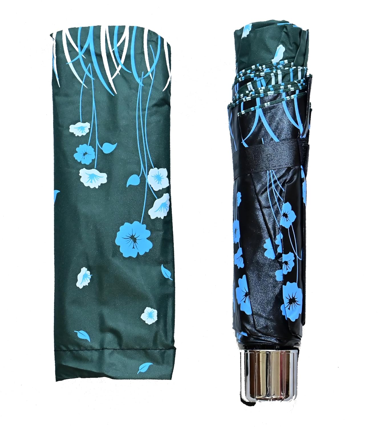 UV Rays Protection Under Print Triple Fold Umbrella For Women , Pack Of 1