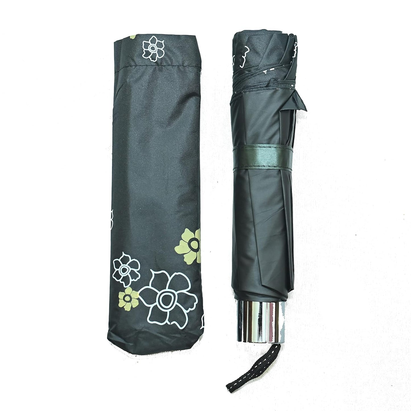 Rose Print Anti Uv/Rain 3 Folding Umbrella, Pack Of 1