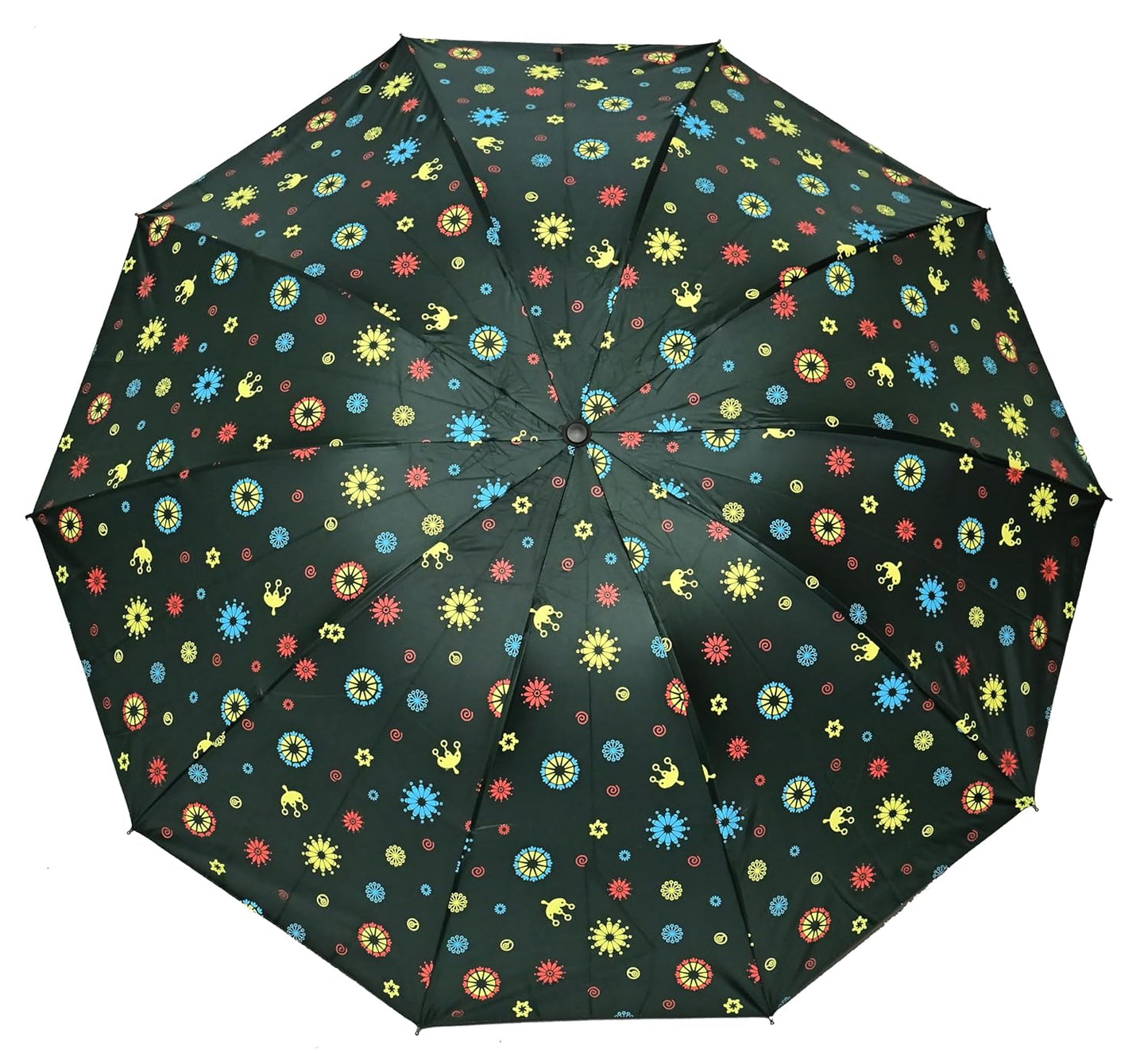 COMPACT 3 FOLD SUN/RAIN PRINTED UV PROTECTION UMBRELLA FOR WOMEN , Pack of 1