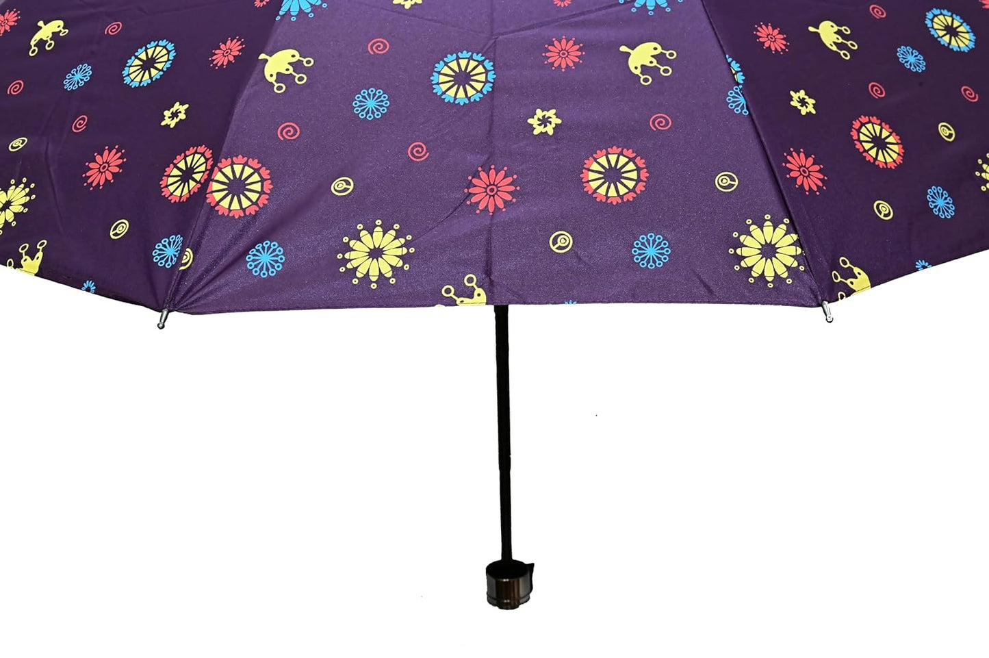 COMPACT 3 FOLD SUN/RAIN PRINTED UV PROTECTION UMBRELLA FOR WOMEN , Pack of 1