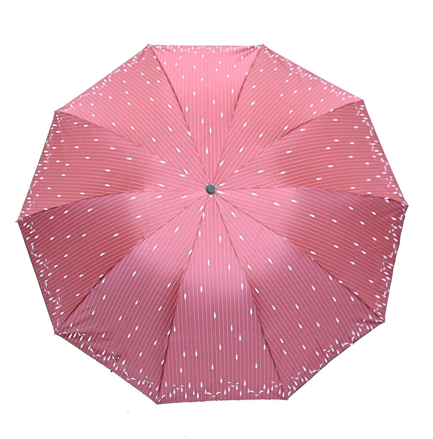 Drops Printed Anti Uv/Rain 3 Folding Umbrella, Pack Of 1