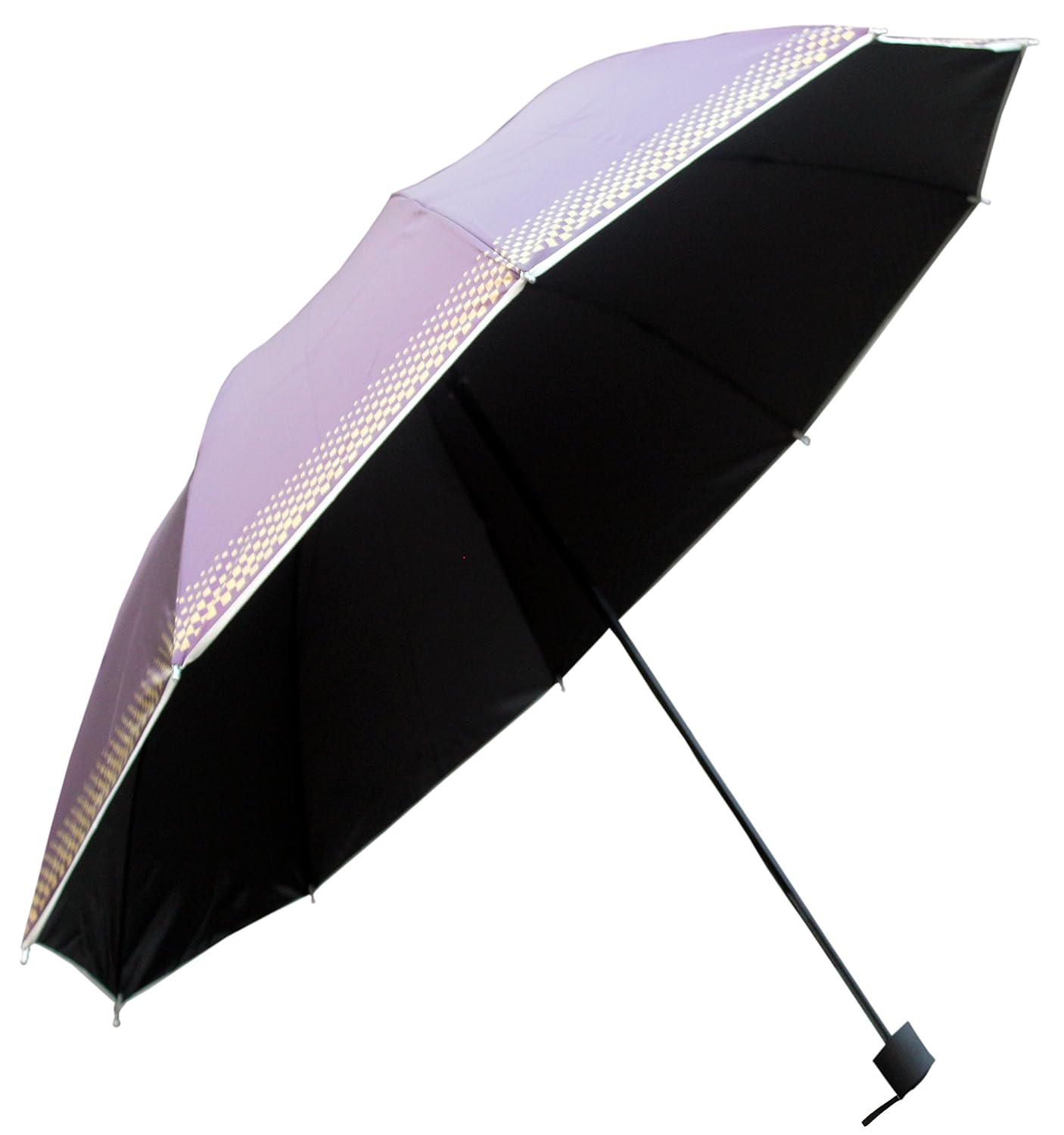 Plain MetallicColor 3 Folding Manual Open, Dome Shape Sun/Rain Office Umbrella for Women & Girls, Pack of 2 Umbrella