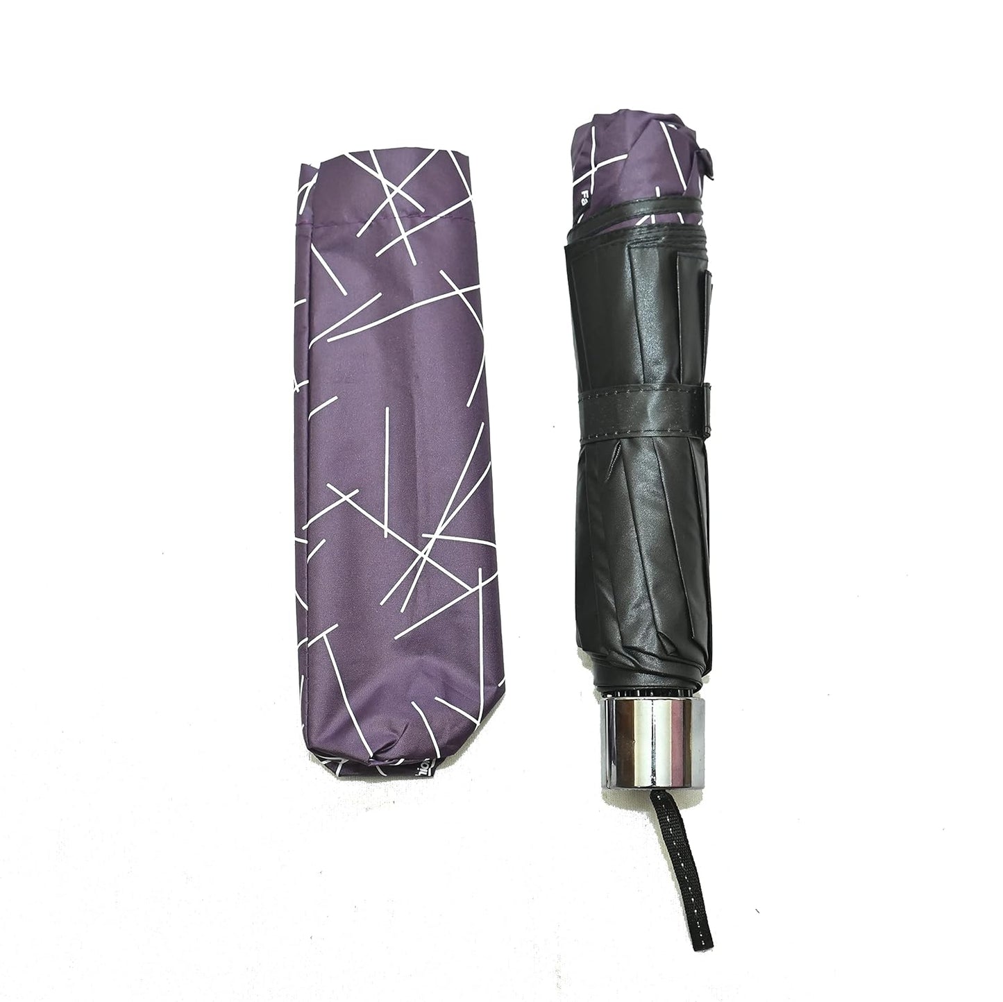 Printed 3 Fold ANTI UV/Rain Compact Umbrella,Pack Of 1