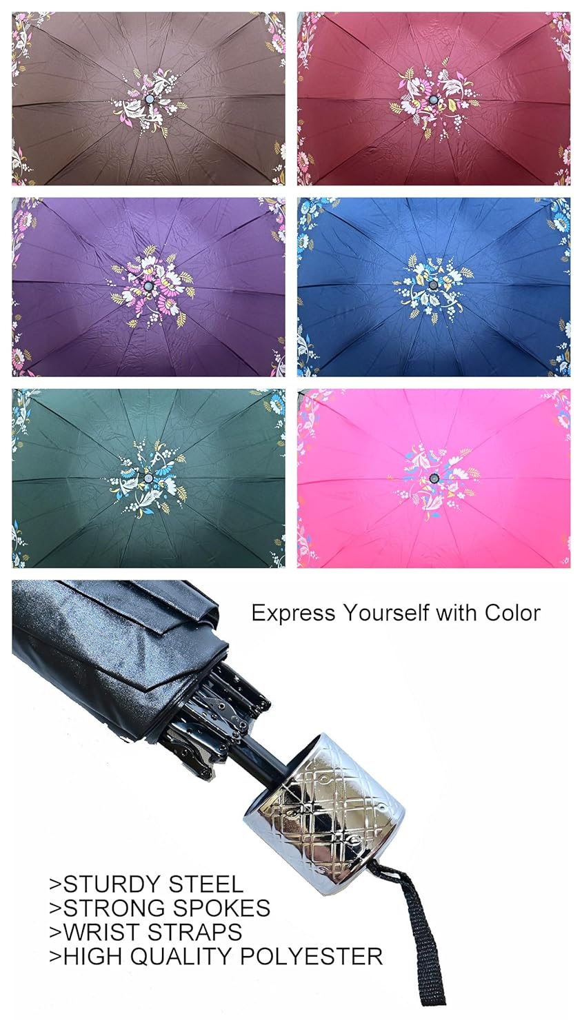 Xyro-Cutting-Edge Netted border Sun/Rain Women Floral Printed Umbrella Pack Of 1