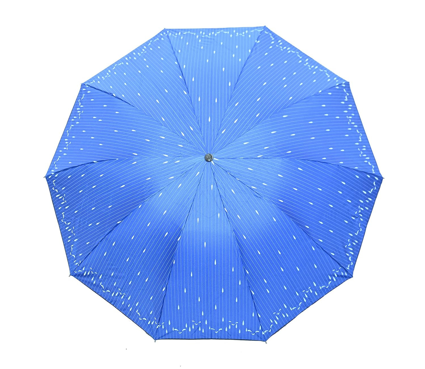 Drops Printed Anti Uv/Rain 3 Folding Umbrella, Pack Of 1