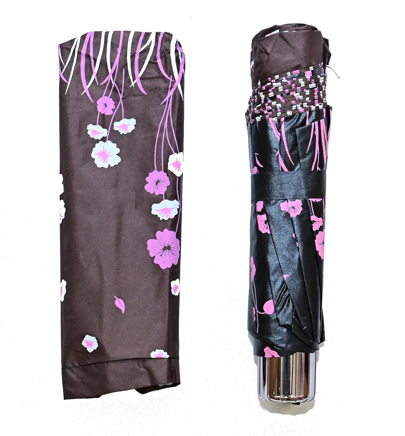 UV Rays Protection Under Print Triple Fold Umbrella For Women , Pack Of 1