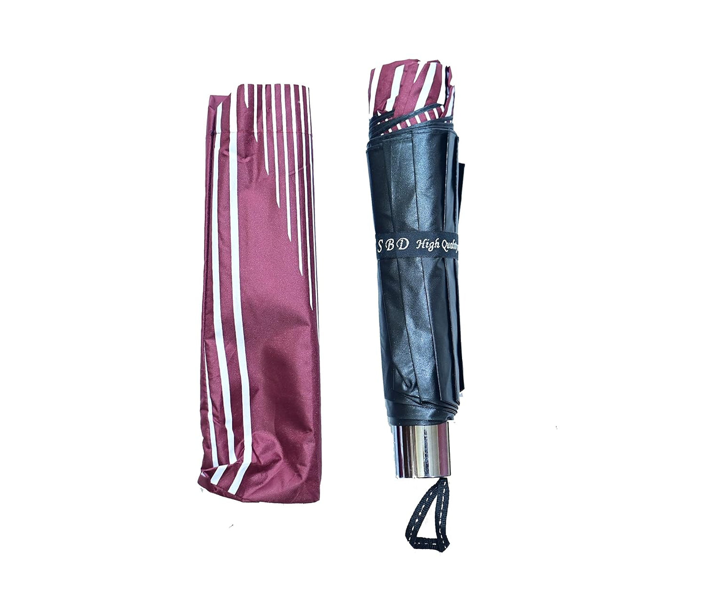 Printed 3 Folding Anti-Uv Sun/Rain Womens Compact Umbrella, Pack of 1