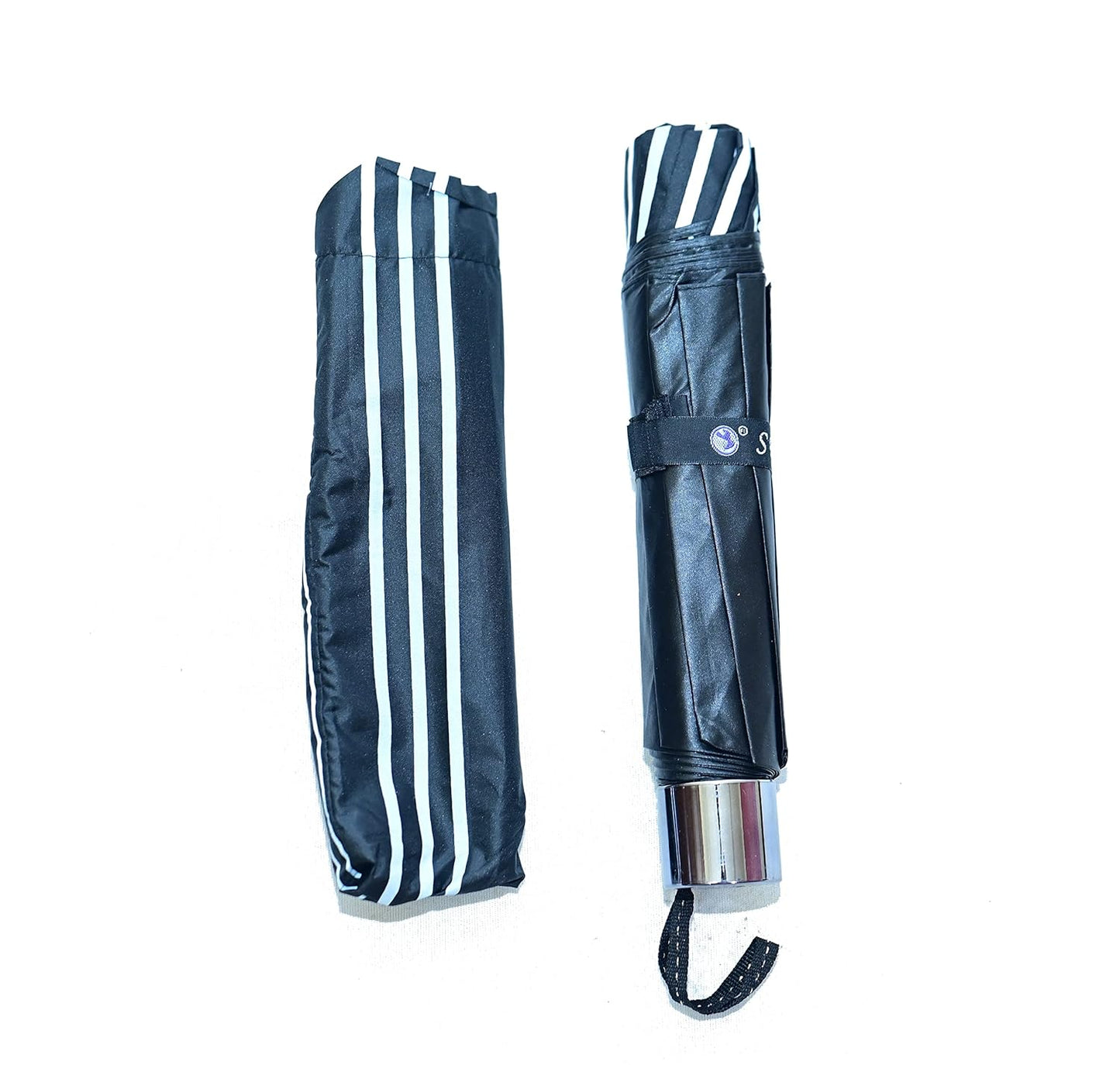Printed 3 Folding Anti-Uv Sun/Rain Womens Compact Umbrella, Pack of 1