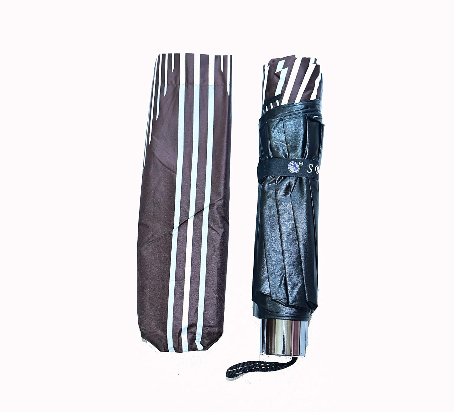 Printed 3 Folding Anti-Uv Sun/Rain Womens Compact Umbrella, Pack of 1