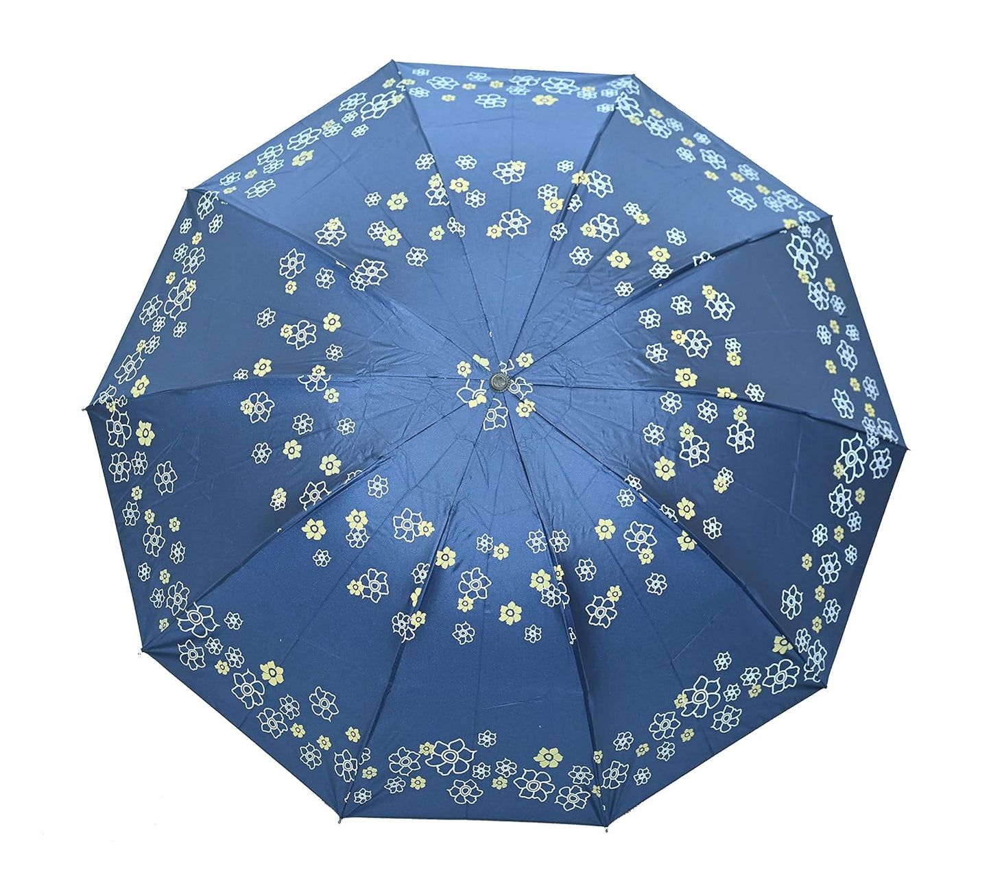 Rose Print Anti Uv/Rain 3 Folding Umbrella, Pack Of 1